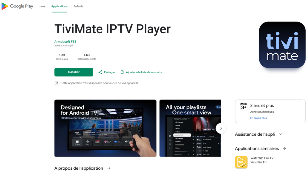 TiviMate sur Android TV