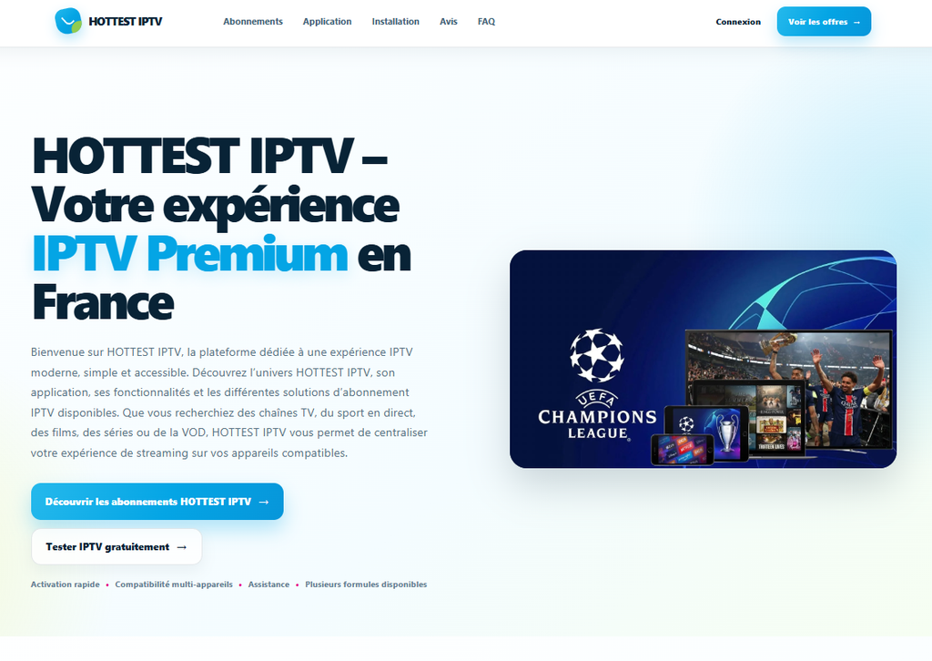 HOTTEST IPTV le meilleur abonnement IPTV 