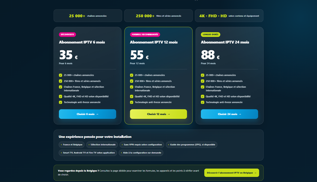 la meilleure offre IPTV