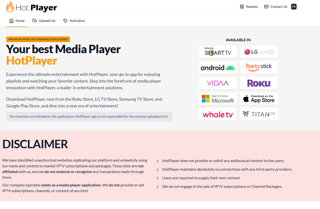 Hot IPTV ne fonctionne plus