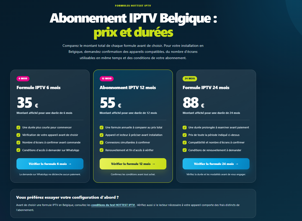 abonnement IPTV avant de payer